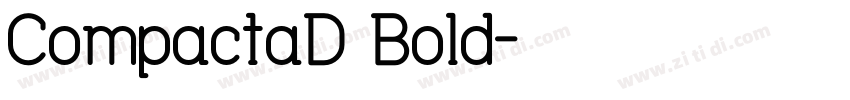 CompactaD Bold字体转换